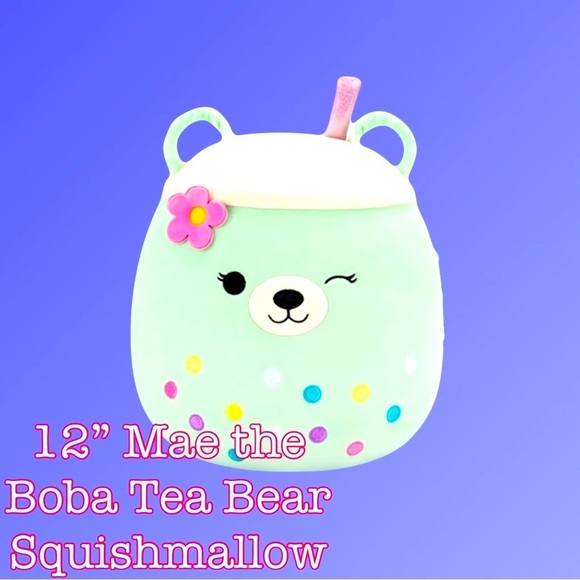 Squishmallows Other - Squishmallows Mae the Boba Tea Bear 12” ‘NWT​